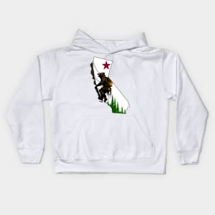 Rock Climbing California Bear Kids Hoodie